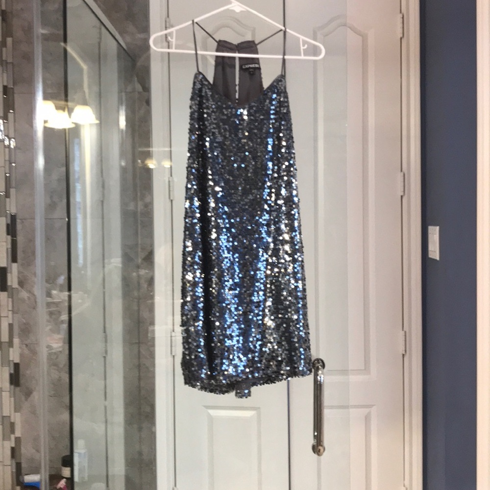 Sequined mini dress
